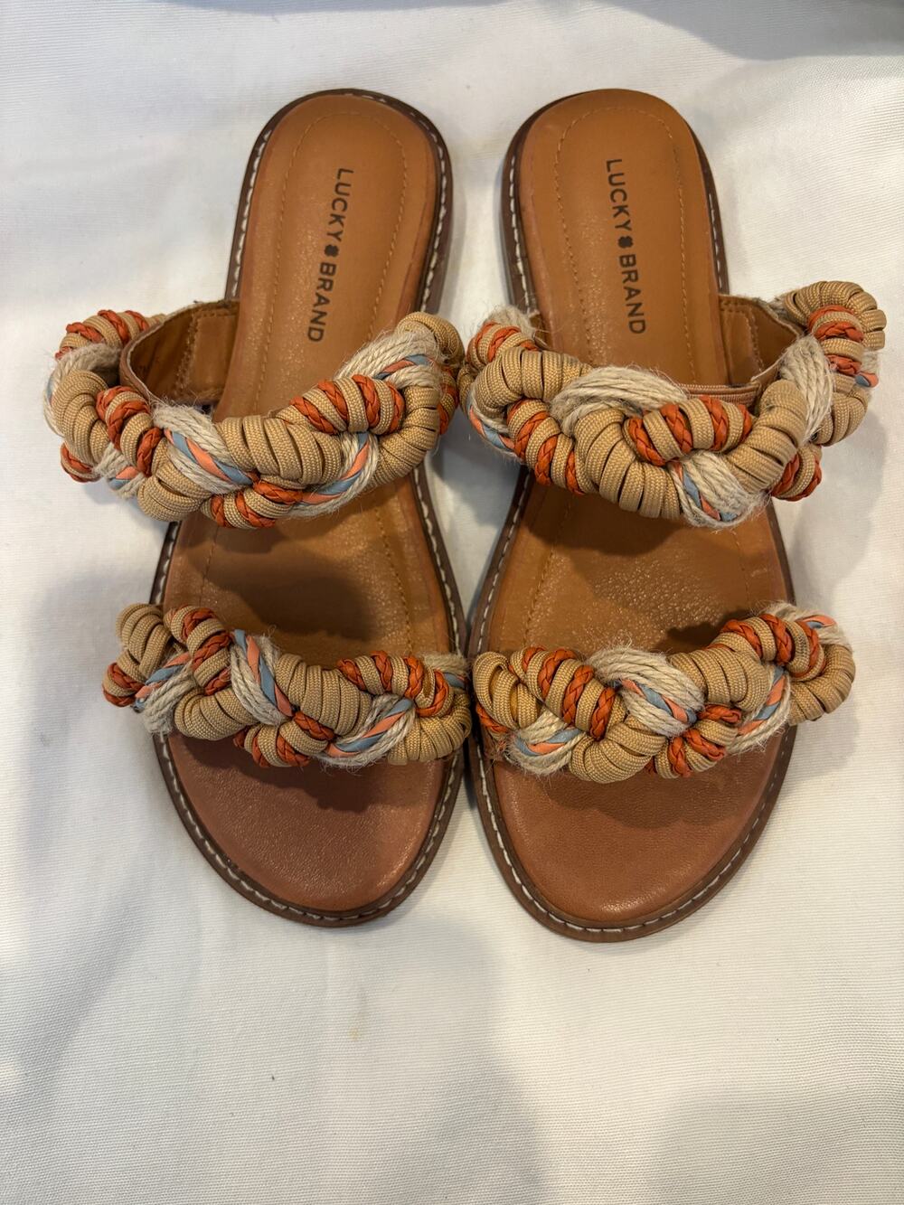 Lucky Brand Kabrina Braided Flat Slide Sandal Size 7